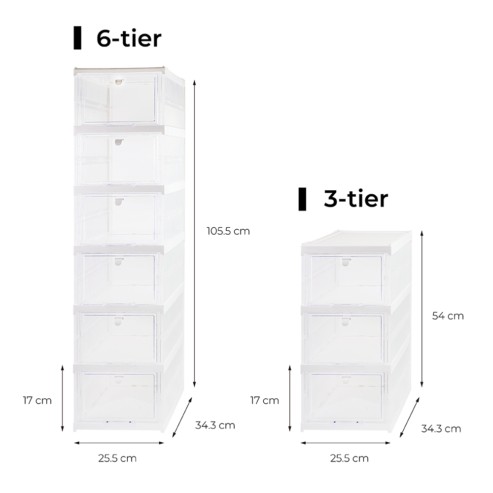 Hot selling products 6-tier designed foldable shoe box featuring Clean storage and suitable for Store small tools in a workshop