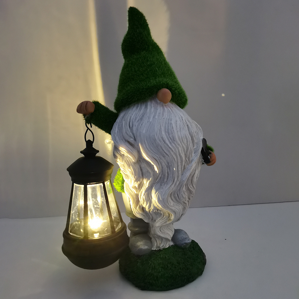 Hot Figurine Resin Fairy Solar Light Little Man Sculpture Funny Garden Gnomes Or Dwarfs