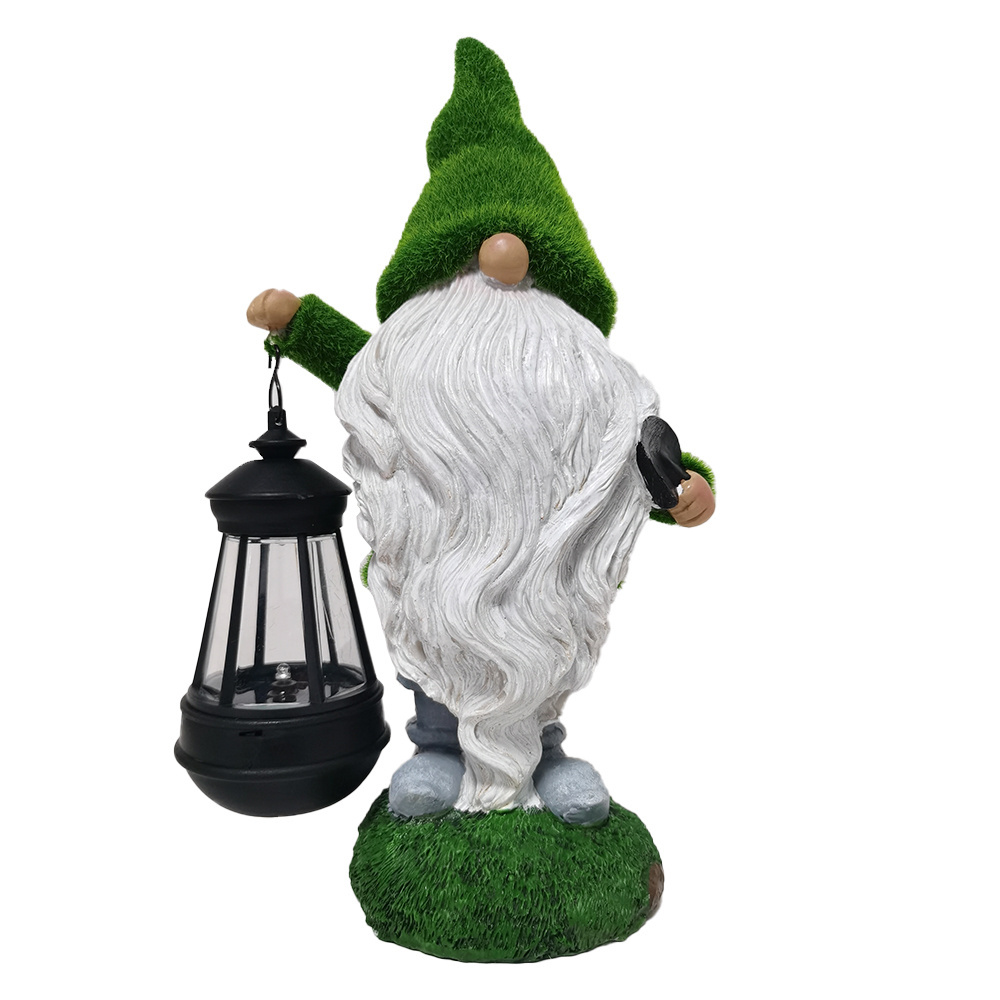 Hot Figurine Resin Fairy Solar Light Little Man Sculpture Funny Garden Gnomes Or Dwarfs