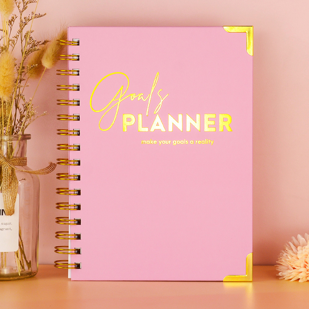 Hot-selling Hardcover A5 Notebook Spiral Journal Planner with Custom Printing