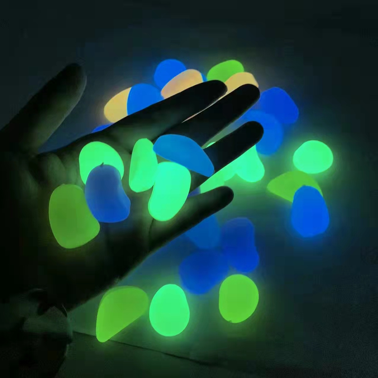 glow in the dark pebbles natural stone luminous