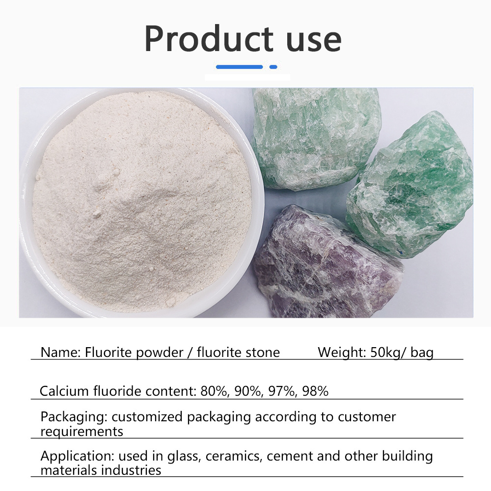 Price concessions High quality CaF2 97% natural fluorspar powder dry fluorite powder