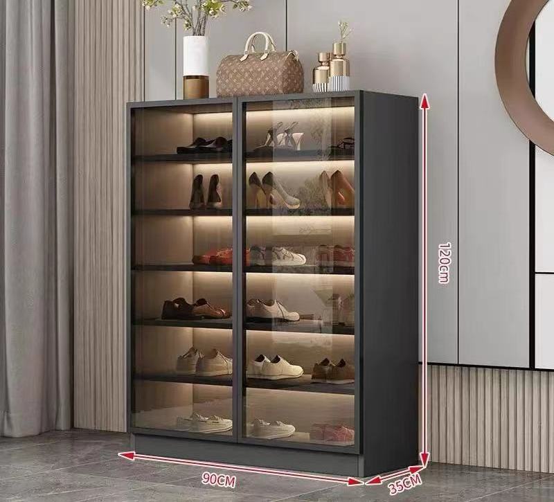 Modern Wooden Thin Storage Cabinets Shoe Rack Organizer Cabinet