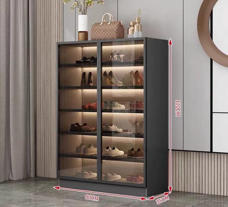 Modern Wooden Thin Storage Cabinets Shoe Rack Organizer Cabinet