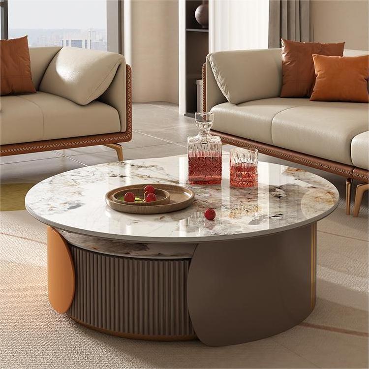 YuanChang room furniture hotel rooms marble coffee tables fashionable marble tabletop coffee tables