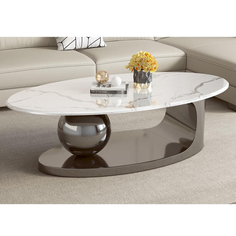 YuanChang high quality white marble coffee table oval tea table legs coffee tables for living room furniture