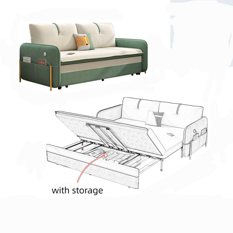 sleeper couch sofa bed folding multi-functional storage double light luxury living room small apartment telescopic bed