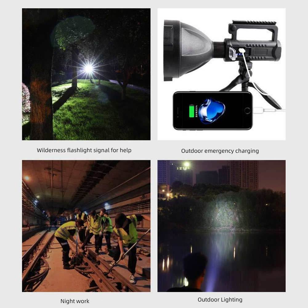 Strong Light LED Outdoor Long-range Multi-function USB Rechargeable Emergency Lighting Portable Flashlight