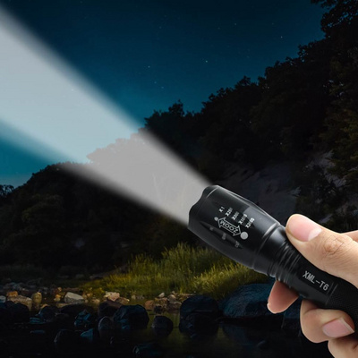 Outdoor Tactical EDC Flashlight, 1000 Lumens Highlight Led Torch Light T6 Waterproof Flashlight