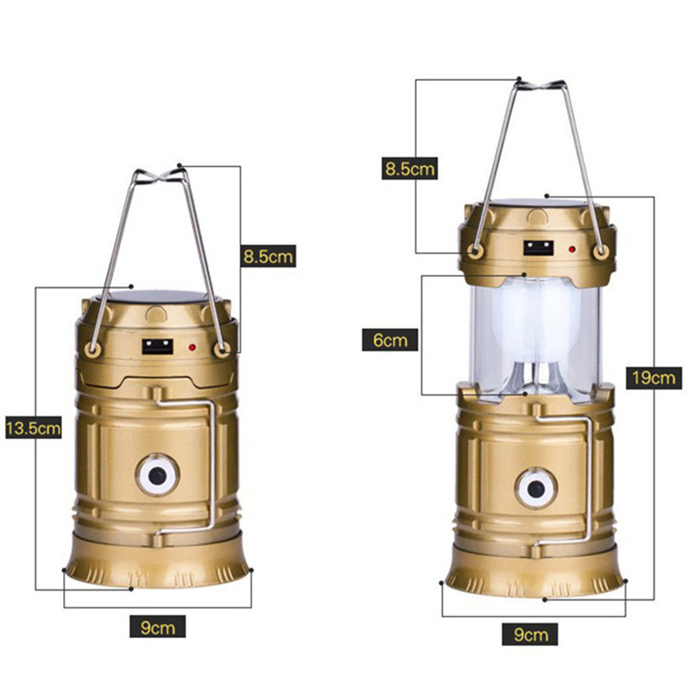 New Solar camping lantern LED Rechargeable Camping Tent Light Multifunctional Stretch Portable Light