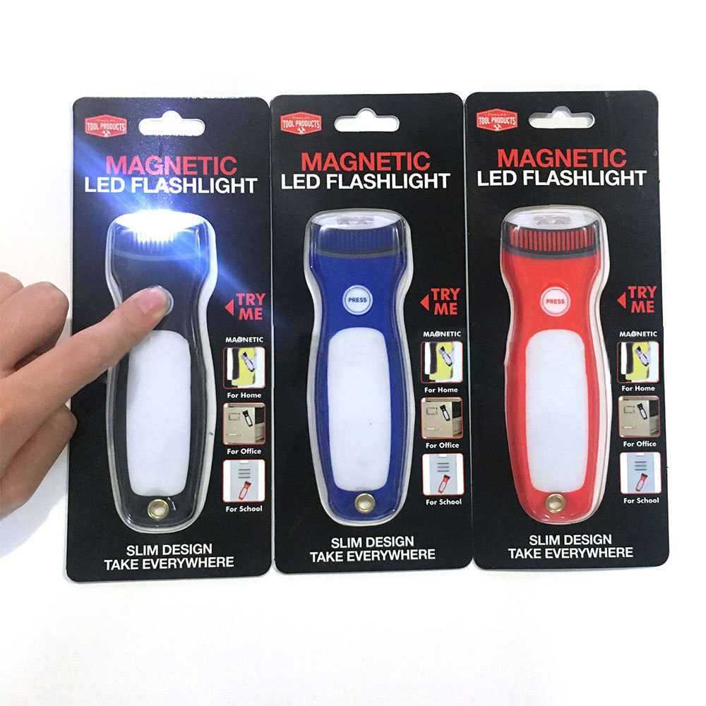 PVC flat magnetic flashlight LED portable flashlight supports customized LOGO