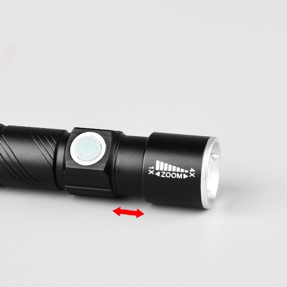 Mini Q5 USB Rechargeable LED Flashlight Portable Zoom Bright Flashlight for Outdoor Camping Night Ride Adventure Lighting