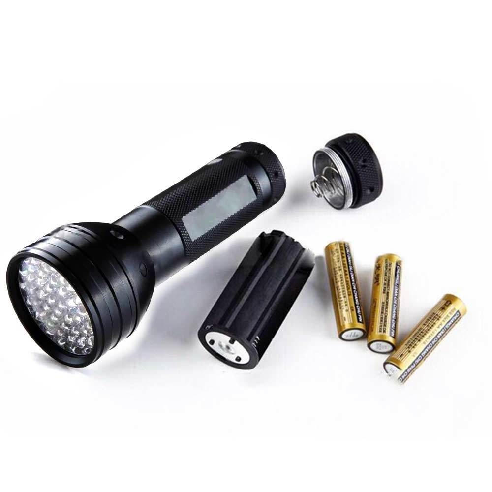 51LED UV Flashlight, 395nm Waterproof and Durable Anti-counterfeiting Detection UV Flashlight