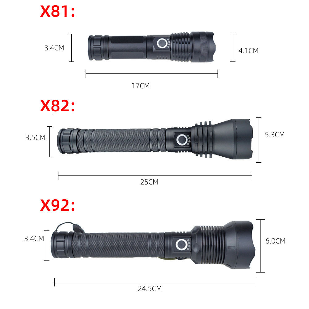 P70 flashlight Waterproof Camping outdoor Tactical Torch flash light LED USB Rechargeable flashlights