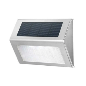 Solar stainless steel wall lamp, outdoor waterproof landscape lamp corridor step lamp