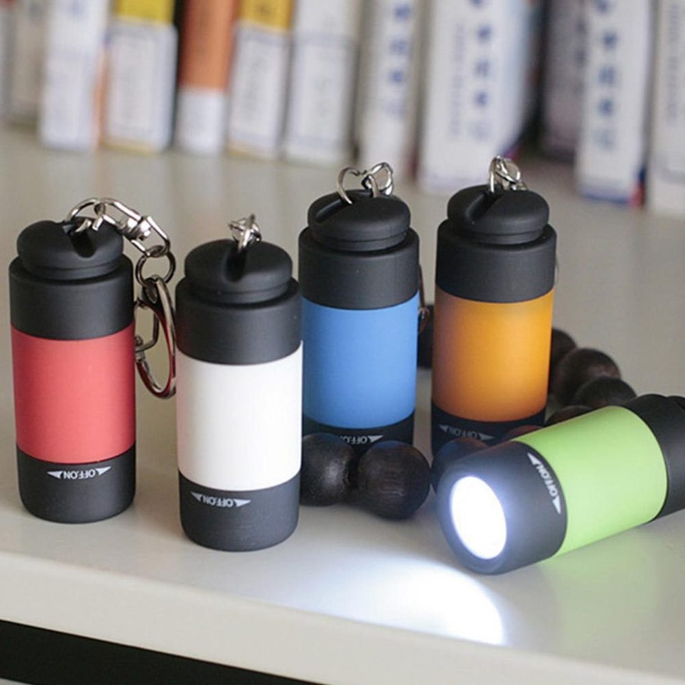 Mini Flashlight, USB Rechargeable LED Multi-function Bright Light Children Household Plastic Portable Flashlight