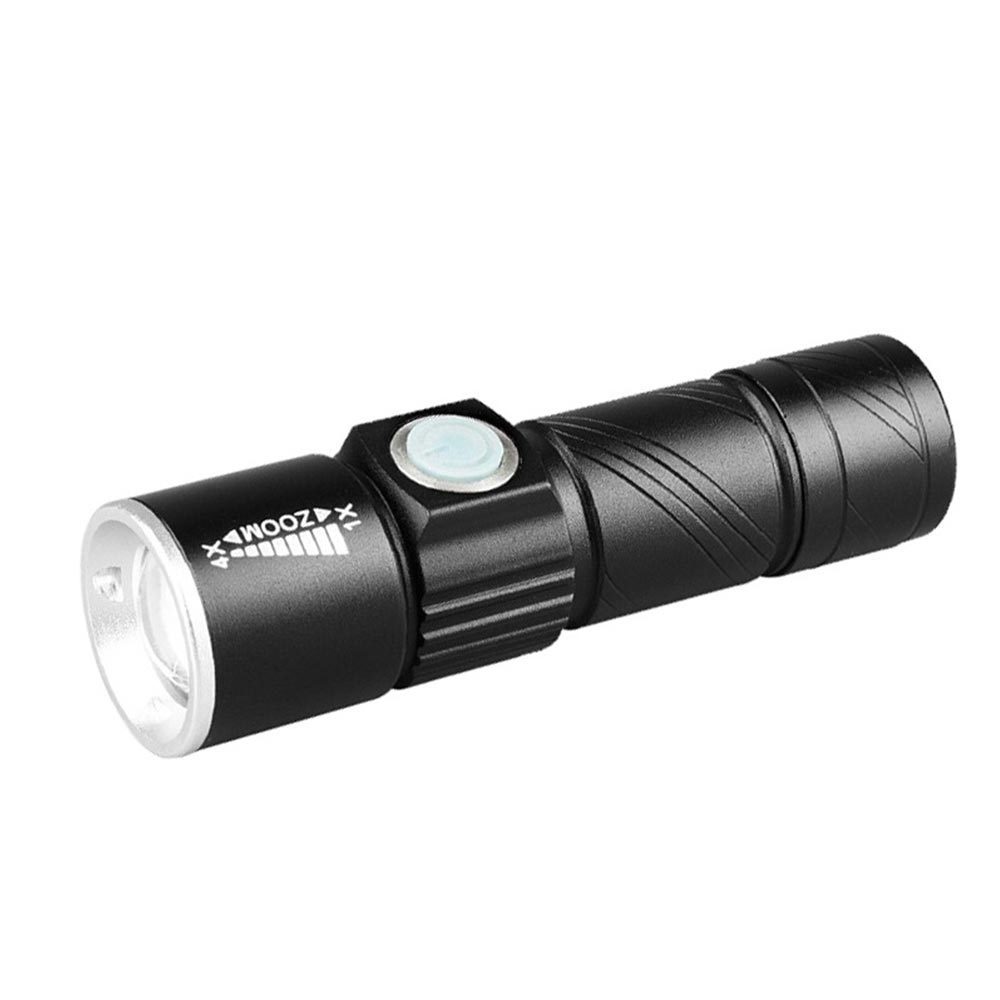 Mini Q5 USB Rechargeable LED Flashlight Portable Zoom Bright Flashlight for Outdoor Camping Night Ride Adventure Lighting