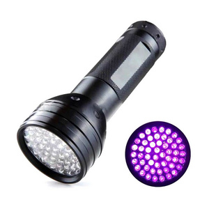 51LED UV Flashlight, 395nm Waterproof and Durable Anti-counterfeiting Detection UV Flashlight