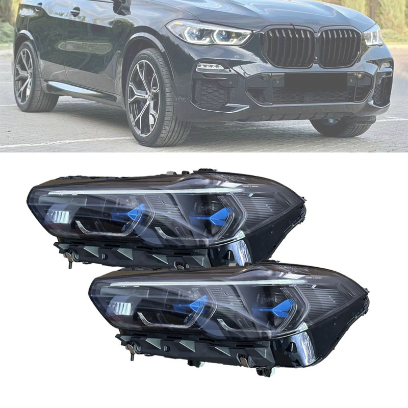 Front Auto Headlamp Full Blue LED Laser Headlight Ass For BMW X5 G05 X6 G06 2019 2020 2021 2022 USA and EU Car Lights