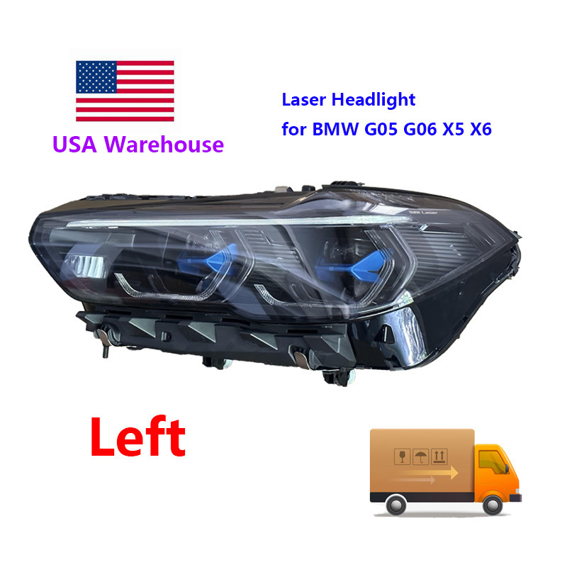 Front Auto Headlamp Full Blue LED Laser Headlight Ass For BMW X5 G05 X6 G06 2019 2020 2021 2022 USA and EU Car Lights