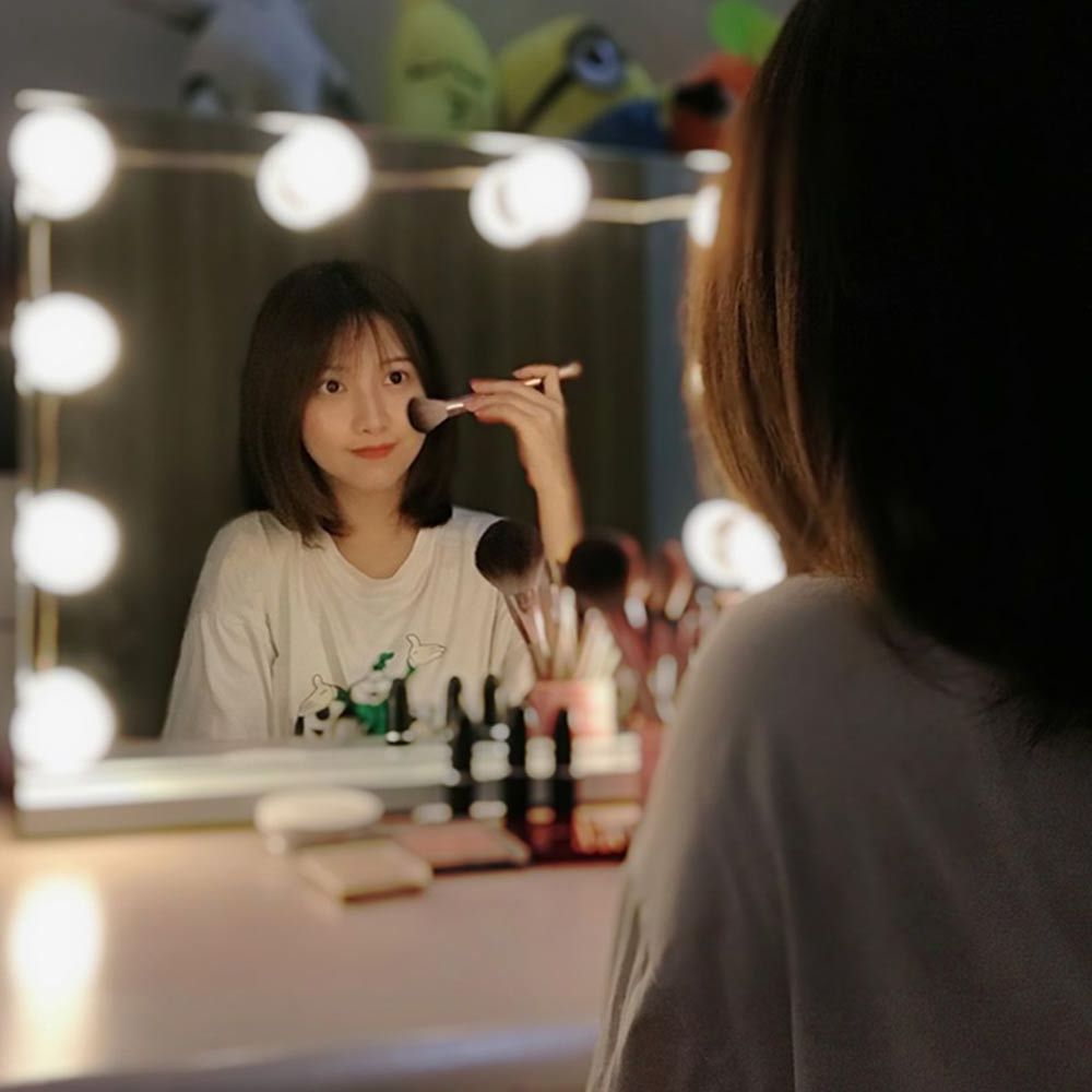 Hollywood Style Vanity Mirror Lights Kit, Adjustable Color and Brightness Make Up Light with 4/6/8/10/12/14/10 LED Light Bulbs