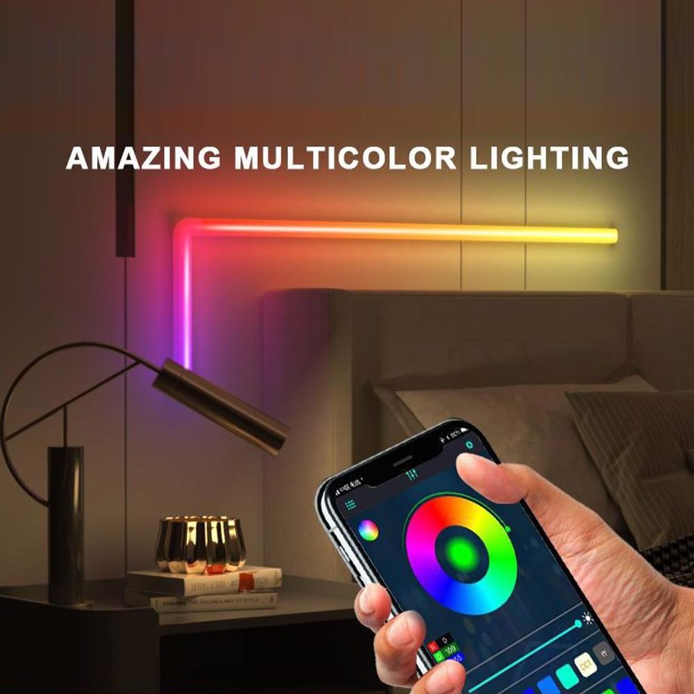 Glide Rgbic Smart Wall Light Music Sync Home Decor Led Light Bar For Gaming Room Decor