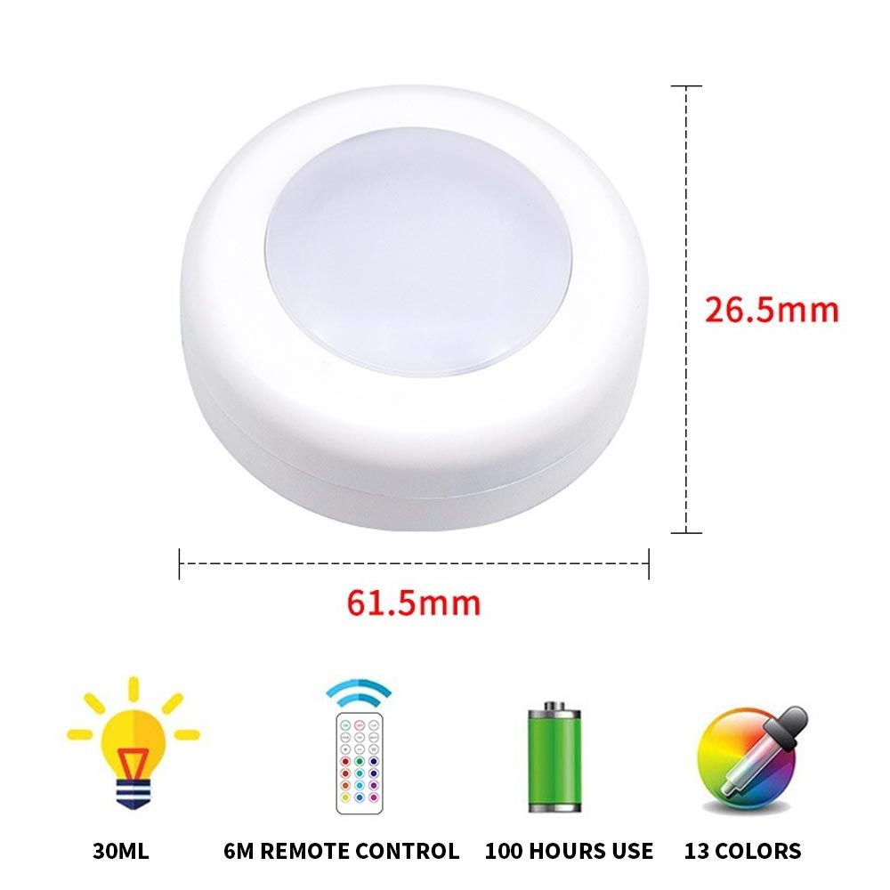 Mood Magic Lights, Smart Colour Changing RGB Wireless Remote Controller LED Puck Night lights