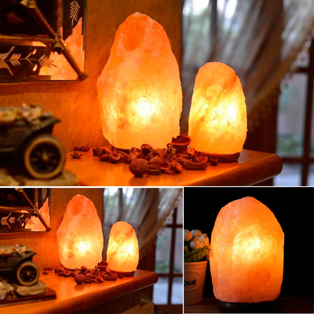 Himalayan Salt Lamp,Pakistan Natural Crystal Rock Stone Pink Salt Lamp with Dimmer Switch