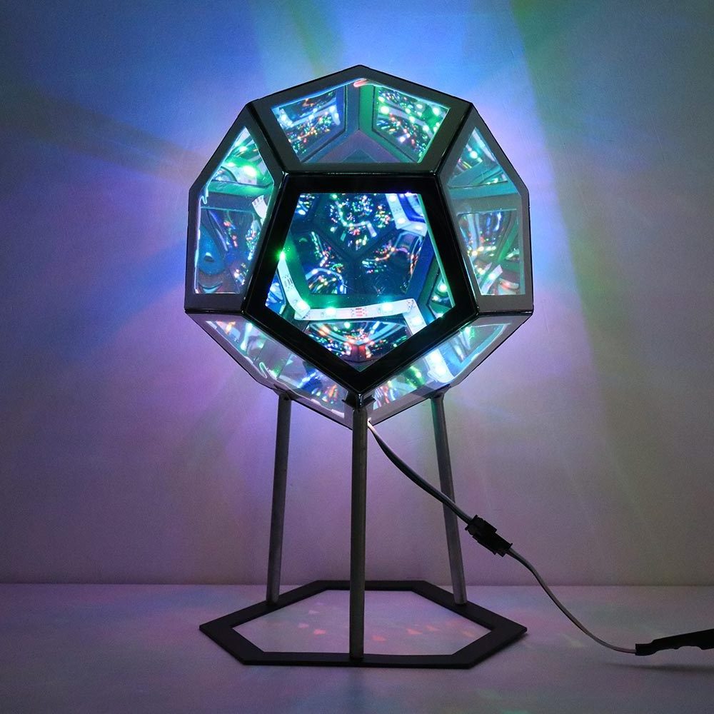 Infinity Dodecahedron Color Art Light, Usb Exquisite Creative Cool Infinite Dodecahedron Lamp