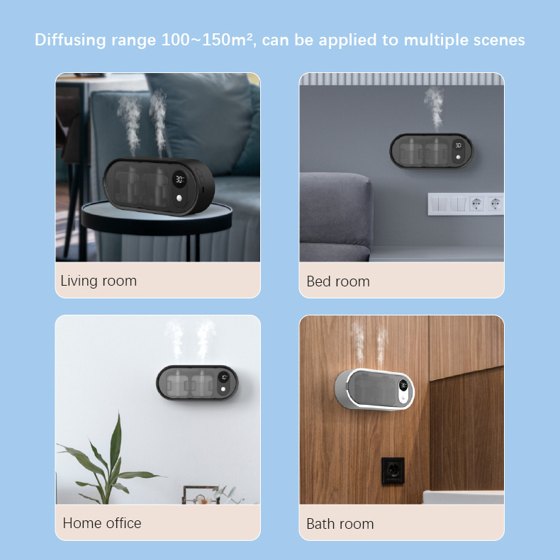 2024 Wall-mounted Table USB Diffuseur De Parfum Maison Automatic Spray Air Freshener Perfume Dispenser