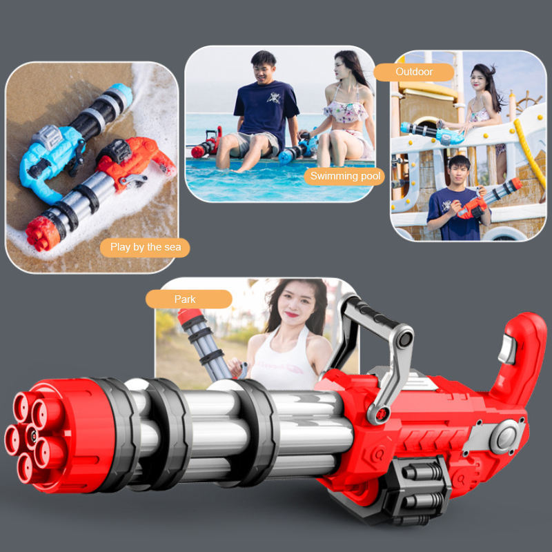 Large Gatling Electric Soaker Water Gun Toy Water Festival Toys Summer Outdoor Pool Splash Spray Gun For kids