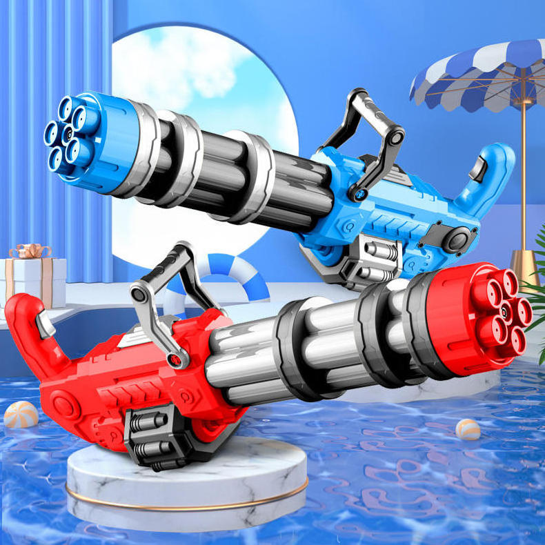 Large Gatling Electric Soaker Water Gun Toy Water Festival Toys Summer Outdoor Pool Splash Spray Gun For kids