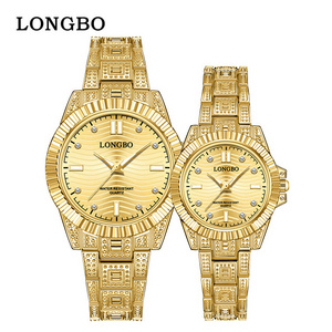 LONGBO Couple Wrist Watch Men Analog Quartz Wristwatch Elegance Women Watches waterproof Stainless Steel wrist watches