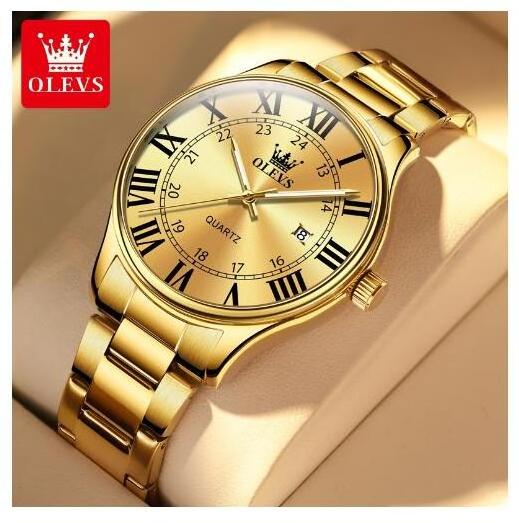 OLEVS 2911 Roma Style Strap Luxury Mens Watches Men Wrist With Custom Logo Watch Luminous Waterproof Chronograph Quartz Watch