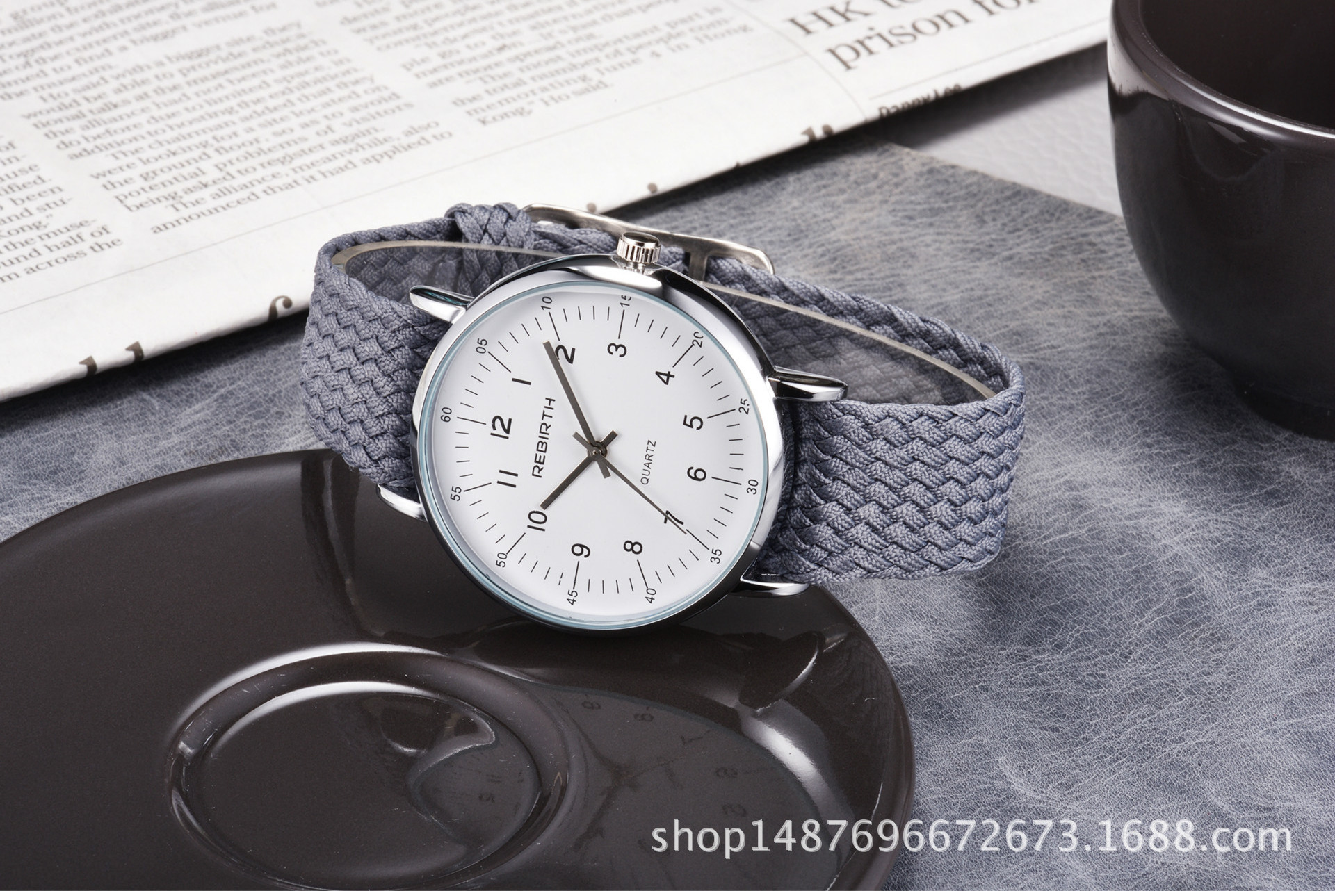 REBIRTH minimalistic leather watch luxury unique stylish women ladies watch set custom logo jewelry lady hand watch