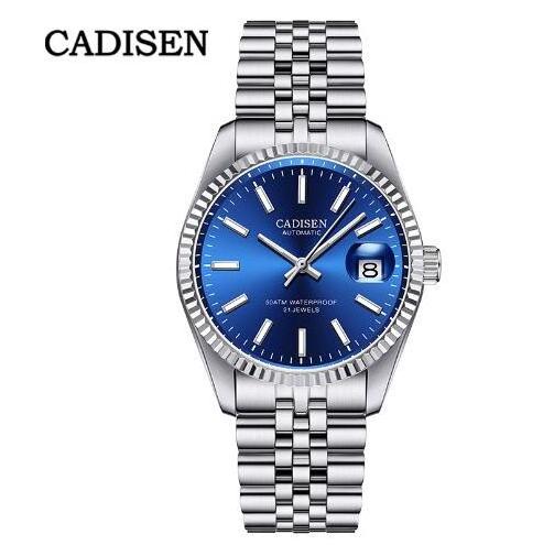 CADISEN 8053 Men's Gold Mechanical watch luxury automatic man wristwatch stainless steel waterproof clock man