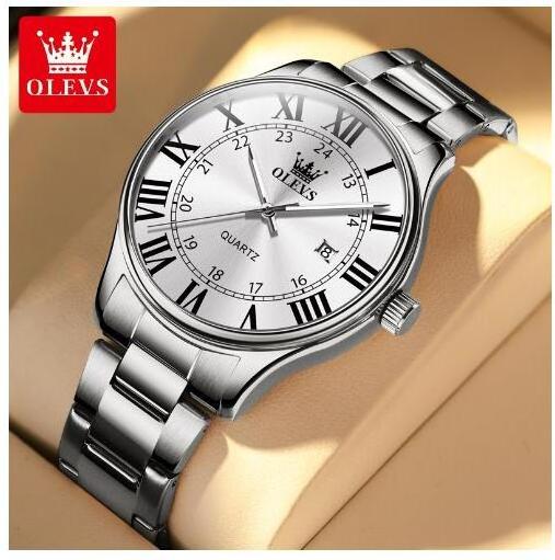 OLEVS 2911 Roma Style Strap Luxury Mens Watches Men Wrist With Custom Logo Watch Luminous Waterproof Chronograph Quartz Watch