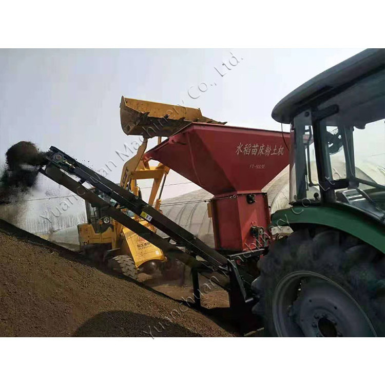 Soil crusher for rice seedbed, soil pulverizer, soil sifter