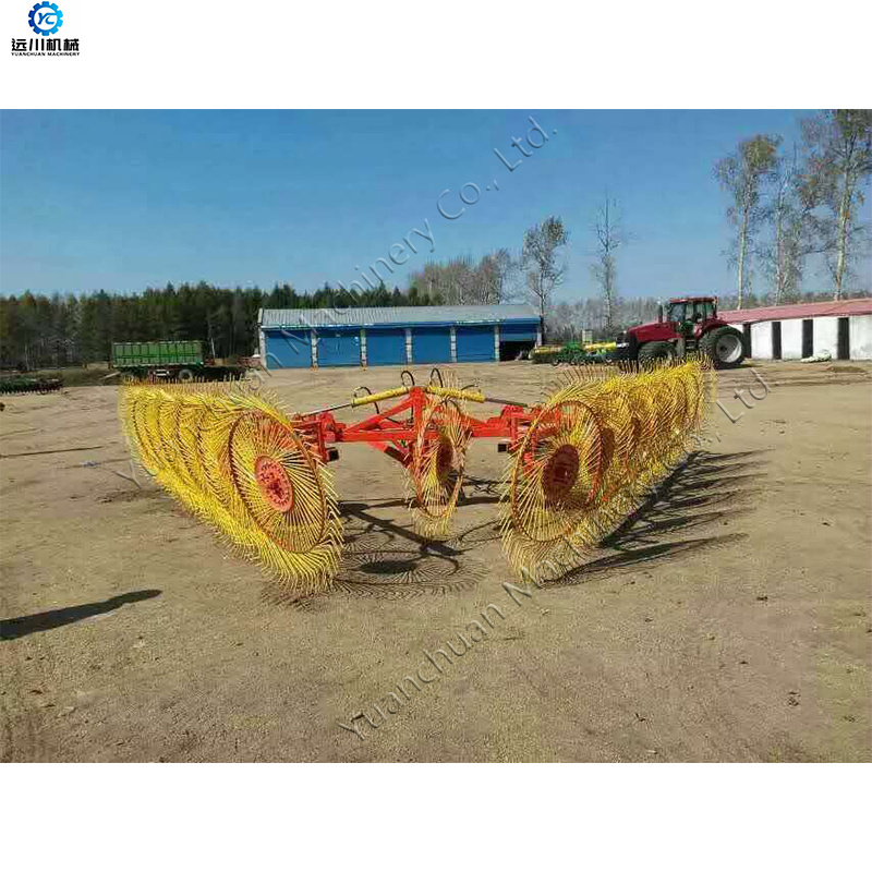 Tractor pto hydraulic finger wheel hay rake   Agricultural Equipment Grass Hay Rake Finger Tractor Plate Hay Rake