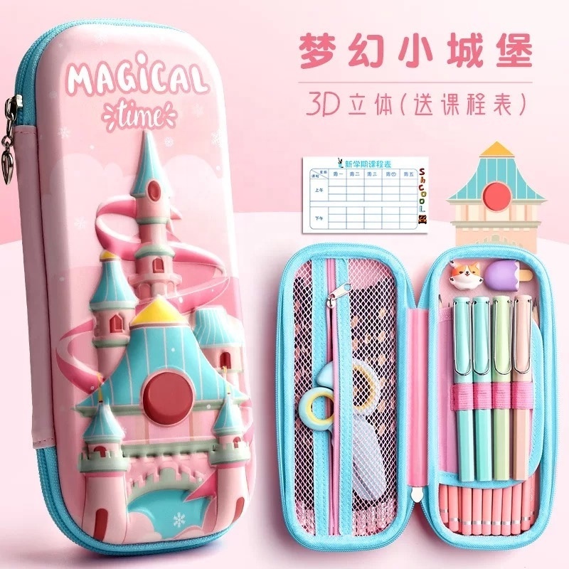 Unicorn Pencil Case for Girls,3D EVA Cute Pencil case Large Capacity Pencil Box with Double Zipper, Pencil Box M-052