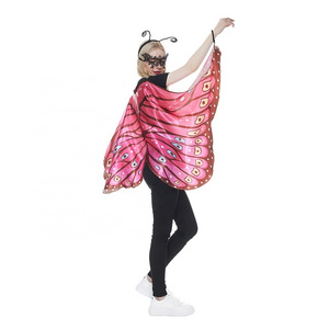 Women Butterfly Wings Shawl Fairy Ladies Cape Halloween Dress Up Costume M-311