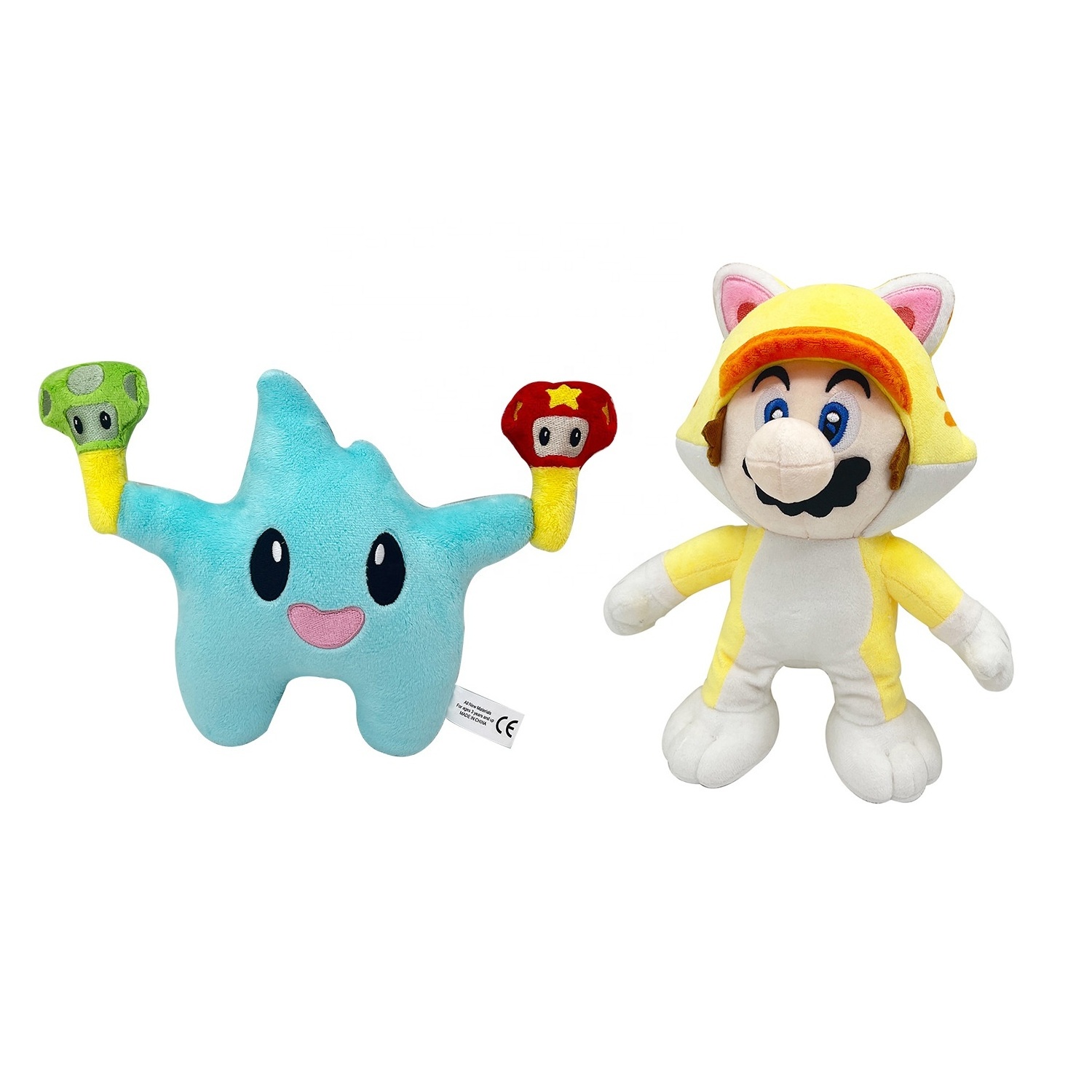 OEM Anime Cartoon Mario Cat Lovely Plush Toy,Soft Stuffed Animal Toy Kids Children Birthday Christmas Gift M-347