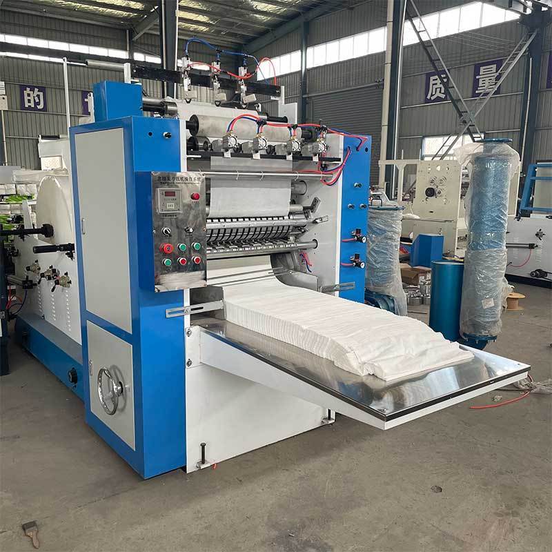 Facial tissue paper converting machine log saw cutter 2 lines facial tissue paper printing machine