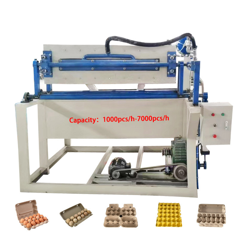 Factory price automatic egg carton maker press paper pulp apple trays making machine for sale