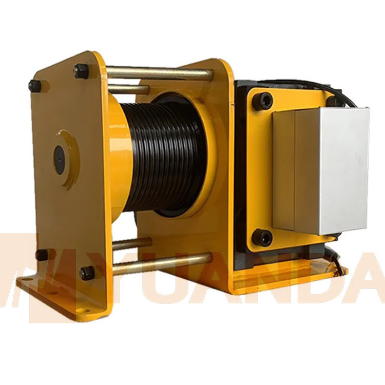 High-power Yuanda European-style electric winch wire rope winch 2 tons large drum high-speed electronically controlled winch 1 t