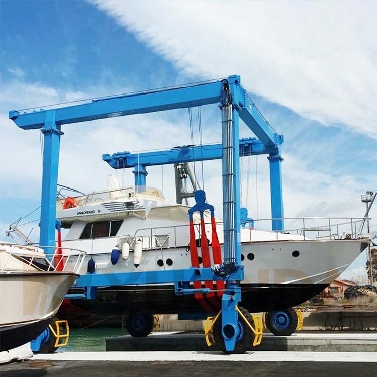 Heavy duty 50t barge watercraft floating boat travel lift system marine electric hydraulic ship yacht vessel boat lift for sale