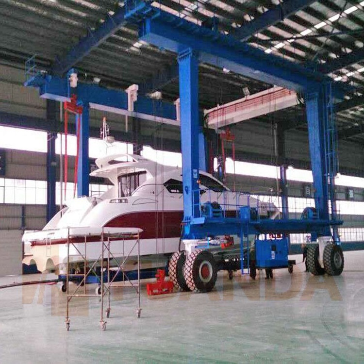 Heavy duty 50t barge watercraft floating boat travel lift system marine electric hydraulic ship yacht vessel boat lift for sale