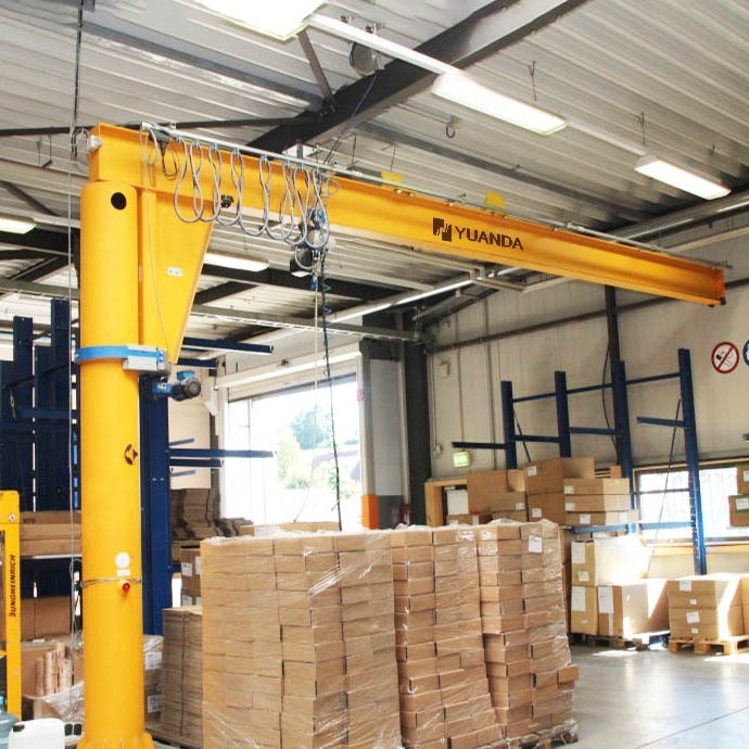 China Workshop Price 1 2 3 5 10 15 20 ton Free Standing Floor Pillar Column Mounted Electric Slewing Cantilever Hoist Jib Crane