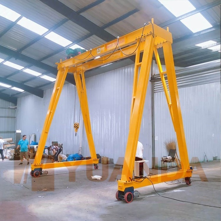 Workshop mobile 1 2 3 5 8 10 15 20 25 ton electric lift travel mini portal small a frame portable hoist gantry crane with wheels