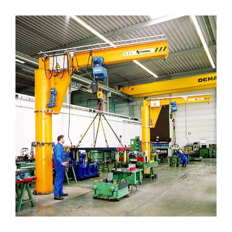 China Workshop Price 1 2 3 5 10 15 20 ton Free Standing Floor Pillar Column Mounted Electric Slewing Cantilever Hoist Jib Crane